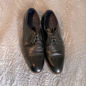 - Bruno Marc Black Wingtip Shoes - Sz 7
